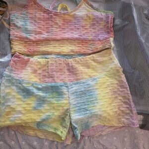 Women  Tie-Dye Textured Shorts